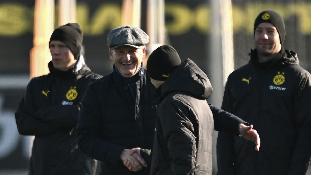 BVB-Boss Watzke beim Training: Champions-League-Rückspiel