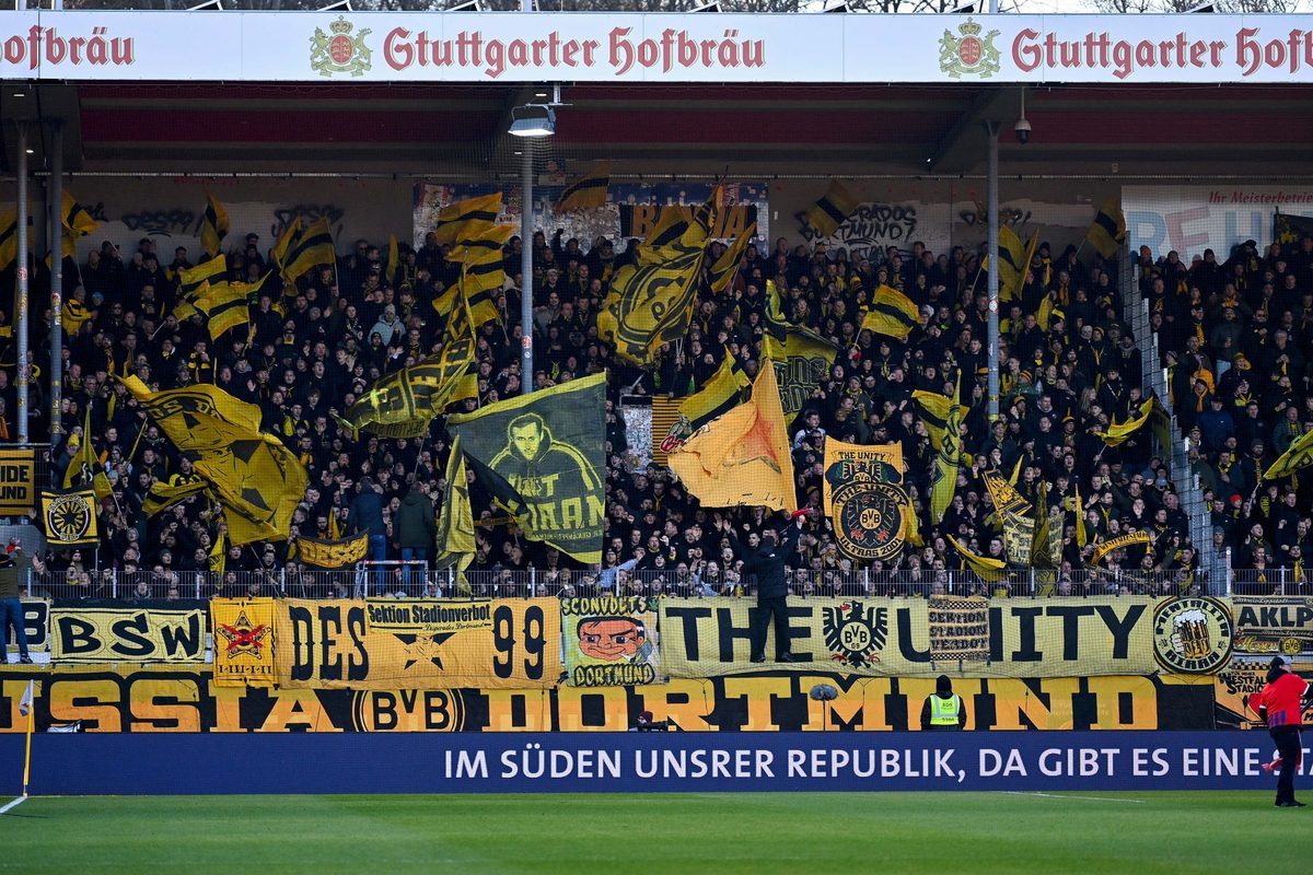 Was hinter dem Graffiti von Fans von Borussia Dortmund in der Heidenheimer Voith-Arena steckt