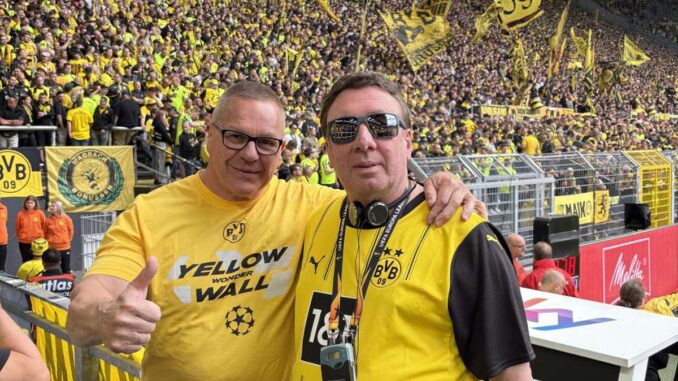 Lebenstraum eines Leonbergers: Blinder Fan im BVB-Stadion: Lebenstraum eines Leonbergers: Blinder Fan im BVB-Stadion: