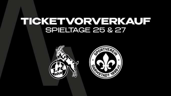 Verkaufsstart der Heimspiele gegen Köln und Darmstadt –