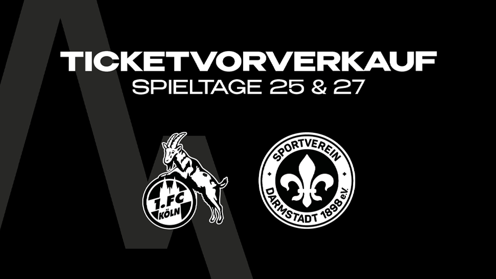 Verkaufsstart der Heimspiele gegen Köln und Darmstadt –