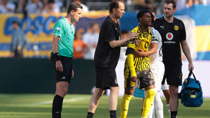 Duranville vor monatelangem Ausfall beim BVB – Not auf den Duranville vor monatelangem Ausfall beim BVB – Not auf den