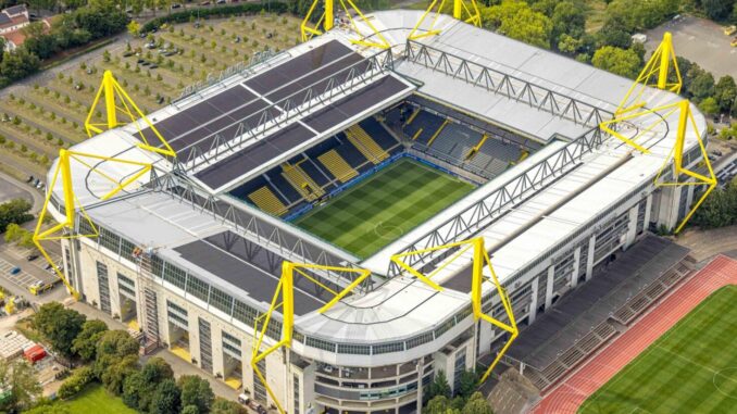 BVB-Logo auf Dach des Signal Iduna Parks verschwunden