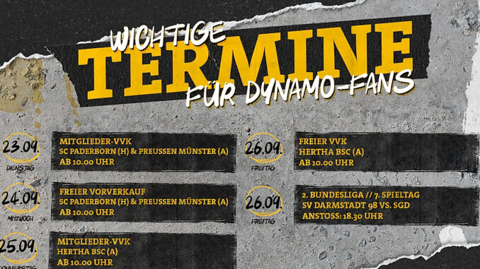 Kurze Woche vor dem Auswärtsspiel in Darmstadt - Dynamo