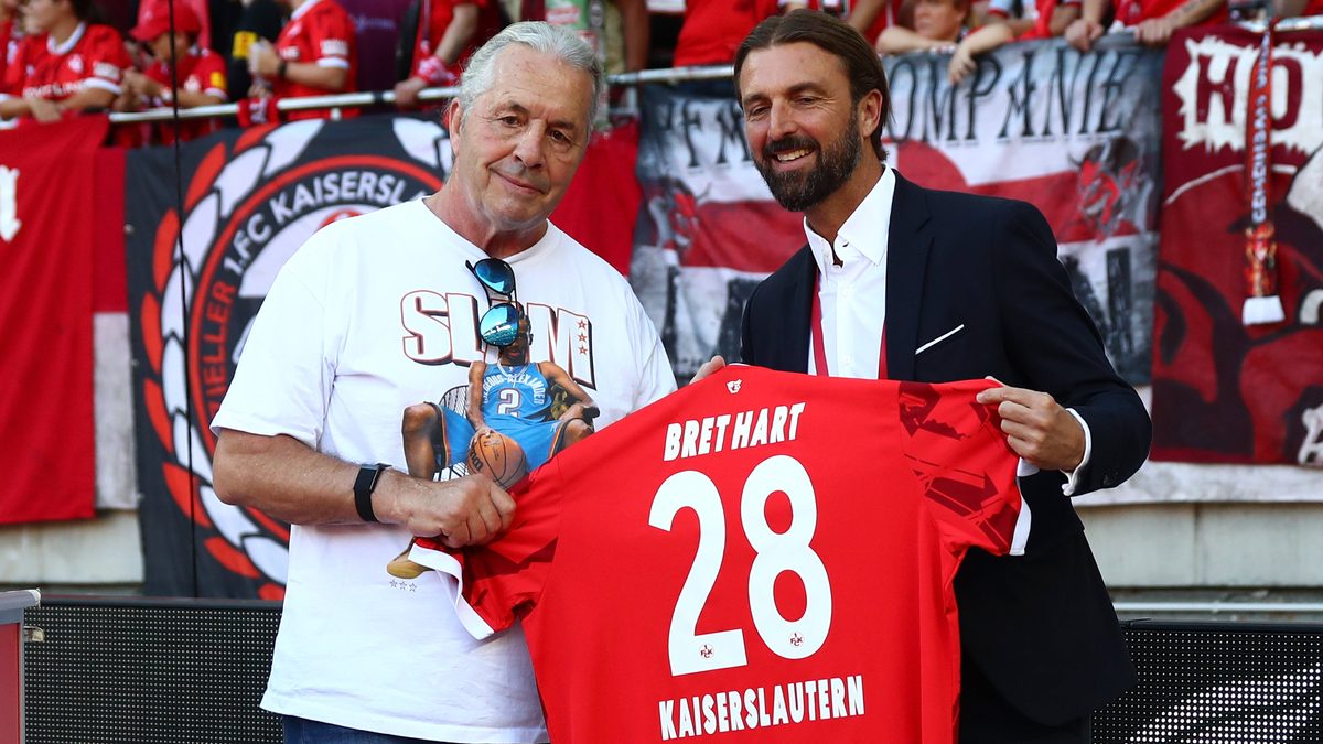 Bret Hart besucht den 1. FC Kaiserslautern